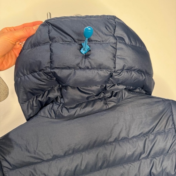 Patagonia Down Sweater Hoody Puffer Jacket Navy / Turquoise Blue Women’s XS - Picture 11 of 14